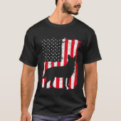 American Flag USA Australian Cattle Dog Blue Red H T-Shirt (Vorderseite)