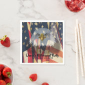 American Flag USA Bald Eagle Militärische Rente Serviette (Beispiel)