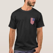 American Flag USA Brust Pocket US Flags Geschenk T T-Shirt (Vorderseite)