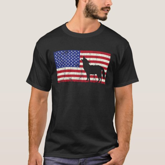 American Flag USA Coyote Yote Hunter Hunting Coyo T-Shirt (Vorderseite)