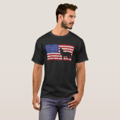 American Flag USA Coyote Yote Hunter Hunting Coyo T-Shirt (Vorne ganz)
