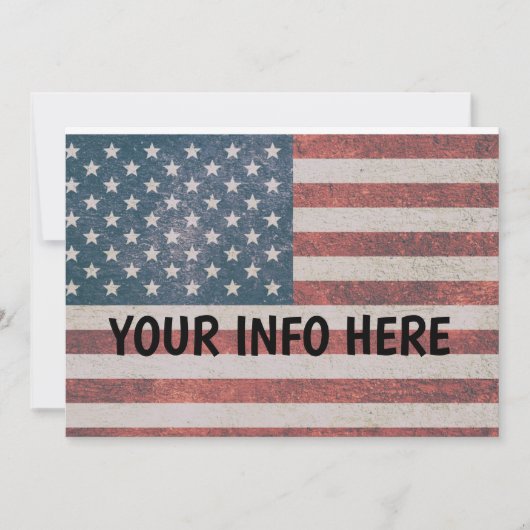 AMERICAN FLAG USA CUSTOM Party Einladung (Vorderseite)