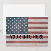 AMERICAN FLAG USA CUSTOM Party Einladung (Vorne/Hinten)