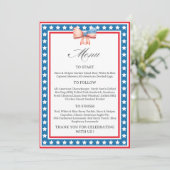 American Flag USA Flag Theme Menu Card Menükarte (Stehend Vorderseite)