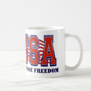 American Flag USA Freedom Patriotic Kaffeetasse