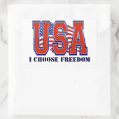 American Flag USA Freedom Patriotic Rechteckiger Aufkleber (Tasche)