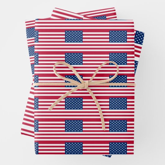 American Flag USA Geschenkpapier Set (Beispiel)