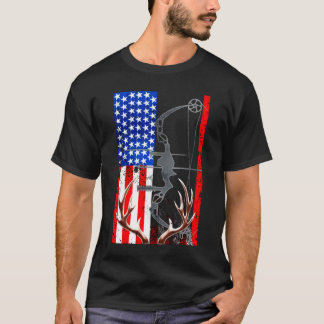 American Flag USA Hunter Bow T-Shirt