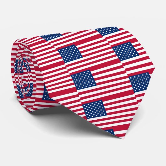 American Flag USA Krawatte (Gerollt)