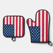 American Flag USA Oven Mitt & Pot Holder Set (Vorderseite)