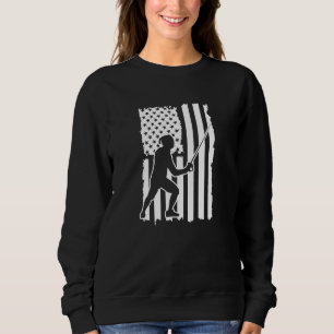 American Flag USA Patriotic Fencing Coach Sweatshirt