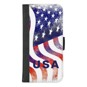 American Flag USA Patriotic iPhone 8/7 Plus Geldbeutel-Hülle