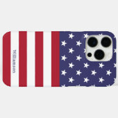 American Flag USA Patriotic Stars Name Case-Mate iPhone Hülle (Rückseite (Horizontal))