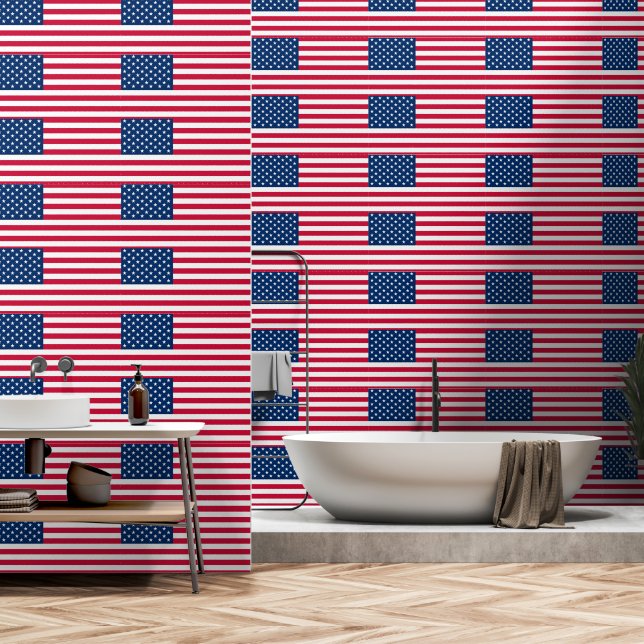 American Flag USA Patriotic Tapete (Badezimmer)