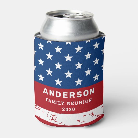 American Flag USA Personalisiert Patriotic Family Dosenkühler (Kanne Vorderseite)