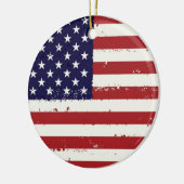 American Flag USA Personalisiert Patriotic Keramik Ornament (Links)