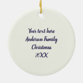 American Flag USA Personalisiert Patriotic Keramik Ornament (Hinten)