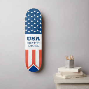 American Flag USA Personalisiert Patriotic Skateboard