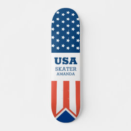 American Flag USA Personalisiert Patriotic Skateboard