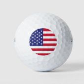 American Flag USA Red White Blue Patriotic Golfball (Vorderseite)