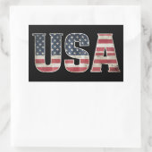 American Flag USA Vereinigte Staaten US 4. Juli Rechteckiger Aufkleber (Tasche)
