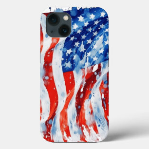 American Flag USA Watercolor 4. Juli Case-Mate iPhone Hülle