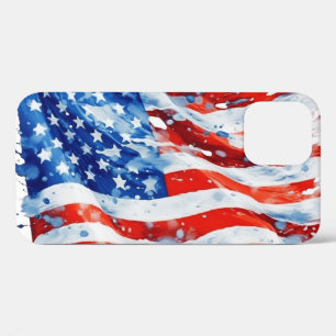 American Flag USA Watercolor 4. Juli Case-Mate iPhone Hülle
