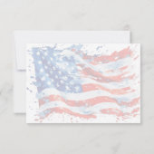 American Flag USA Watercolor 4. Juli Dankeskarte (Rückseite)