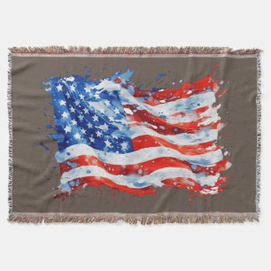 American Flag USA Watercolor 4. Juli Decke