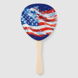 American Flag USA Watercolor 4. Juli Fächer