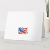American Flag USA Watercolor 4. Juli Karte (Rückseite)