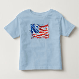 American Flag USA Watercolor 4. Juli Kleinkind T-shirt