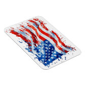 American Flag USA Watercolor 4. Juli Magnet (Rechte Seite)