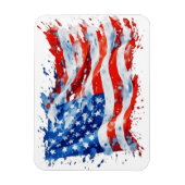 American Flag USA Watercolor 4. Juli Magnet (Vertikal)