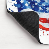 American Flag USA Watercolor 4. Juli Mousepad (Ecke)