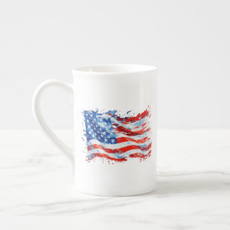 American Flag USA Watercolor 4. Juli Porzellantasse