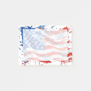 American Flag USA Watercolor 4. Juli Post-it Klebezettel