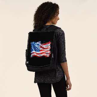 American Flag USA Watercolor 4. Juli Rucksack