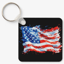 American Flag USA Watercolor 4. Juli
