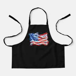 American Flag USA Watercolor 4. Juli Schürze