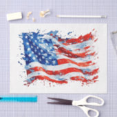 American Flag USA Watercolor 4. Juli Seidenpapier (Handwerk)