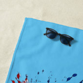 American Flag USA Watercolor 4. Juli Strandtuch (Beispiel)