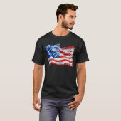 American Flag USA Watercolor 4. Juli T-Shirt (Vorne ganz)