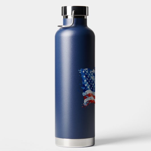 American Flag USA Watercolor 4. Juli Trinkflasche (Rechts)