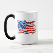 American Flag USA Watercolor 4. Juli Verwandlungstasse (Links)