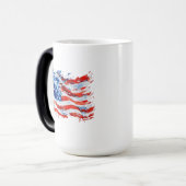 American Flag USA Watercolor 4. Juli Verwandlungstasse (Vorderseite Links)