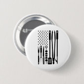 American Flag Utensil Grillen Tools Griller Pitmas Button (Vorne & Hinten)