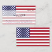 American Flag Version 3 Visitenkarte (Vorne/Hinten)