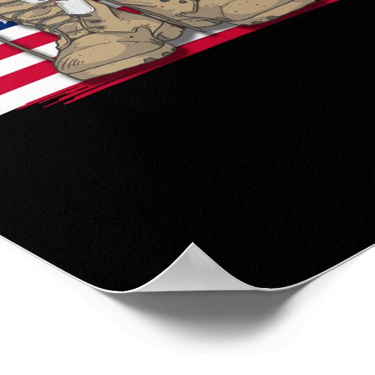 American Flag Veteran Boots Poster (Ecke)