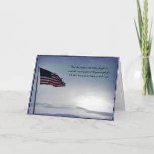 American Flag Veterans Day Card Dankeskarte